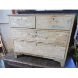 A late Regency painted chest of two short over two long drawers.