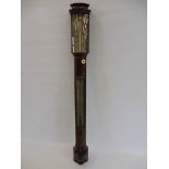 A George III mahogany stick barometer by J. Newman of London.