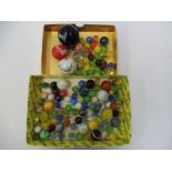 A small box of marbles.