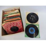An interesting box of assorted 45s, mainly 1960s including The Monkeys, The Beatles and The Toys.