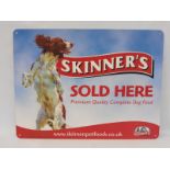 A modern pictorial advertising sign for Skinner's pet foods, 23 3/4 x 17 3/4".