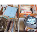 A quantity of mixed 45s, also a mixed box of EPs, original covers, many original labels including