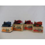 Four boxed Dinky Supertoys including no. 561, bulldozer, two no. 563 Heavy Tractor, in fair