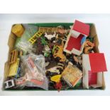An interesting and large quantity of mainly Britains plastic farm, including animals, human figures,