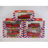 Five boxed Solido fire engines and trucks.
