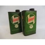 A Wakefield Castrol D grade rectangular quart can and a second for ST grade.