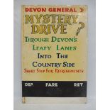 A Devon General Coach Tour sign, 20 x 30".