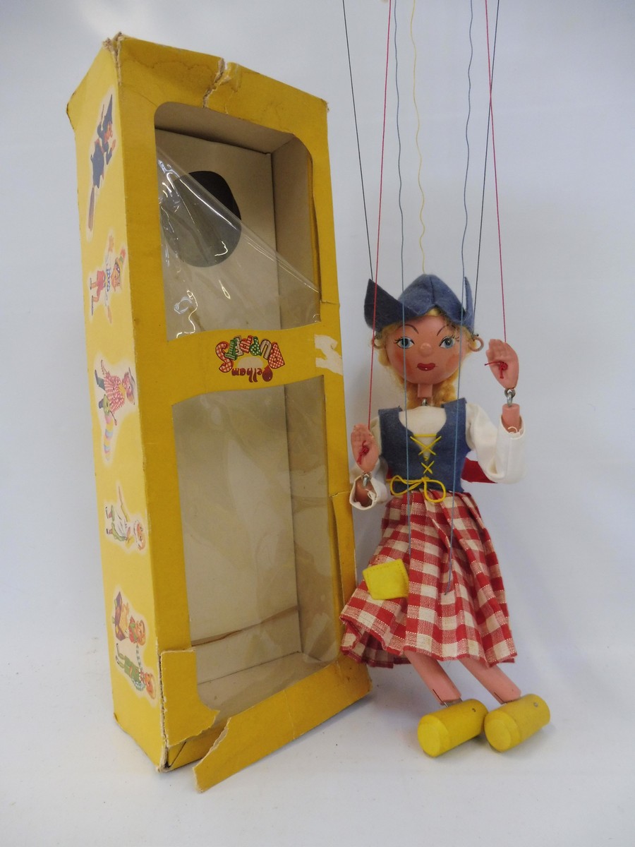 A boxed Pelham puppet 'Gypsy', late 1960s in original box, all wooden construction and nicely - Image 9 of 15