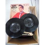 A small mixed box of original 45s to include Elvis, T-Rex, Beatles and many others.