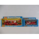 A boxed Matchbox Superkings K-39 Snorkel Fire Engine plus a Superkings K-110 Fire Tender.