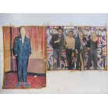 A Sex Pistols original promotional poster, God Save The Queen', rip to the centre, has been