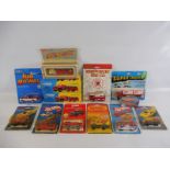 Ten boxed fire emergency vehicles of different scales to include, Corgi, Hot Wheels, Matchbox etc.