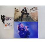 Two signed Eddie Veeder of Pearl Jam notoriety, photographs, these signatures were obtained when