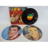 Two Elvis picture discs, and others.