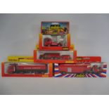 Four boxed Solido fire emergency vehicles, box condition good, to include Dodge, Mack, Renault etc.