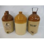 A large stoneware flagon for Satchell & Somerset Wine & Spirit Merchants Newbury, by Price of