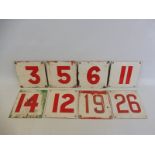 Eight enamel sign Wimbledon FC row markers.