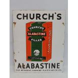 A Church's Alabastine pictorial packet enamel sign, 16 x 20".