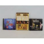 Three Who collectables Live at the Isle of Wight Festival dvd, with two further CDs from the concert