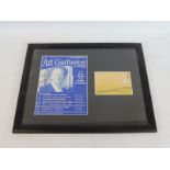 A signed gig flyer 'An Evening with Art Garfunkel', Albert Hall, framed with ticket stub for The