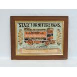 An oak framed and glazed original Victorian pictorial showcard advertising S. Andrews 'Star'