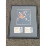 A framed Bruce Springsteen signed photograph from the concert at the London 02 Arena, personally