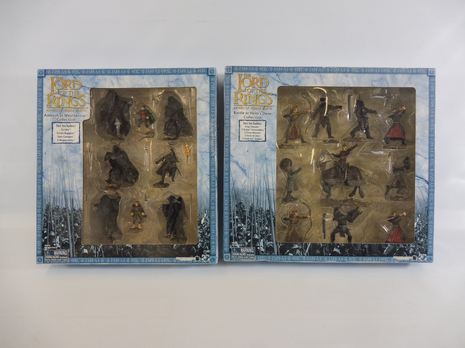 Two boxed Lord of the Rings Armies of Middle Earth sets of figures.