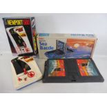 A boxed Newport 500 Computerized Grand Prix Racing game by Castle Toy Co, 1980, also a boxed Tandy