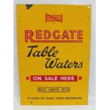 A Redgate Table Waters rectangular enamel sign in excellent condition, possibly a more recent