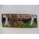 A Hall's Distemper pictorial rectangular enamel sign by Bruton of Palmers Green,48 x 18".