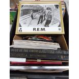 A quantity of pop ephemera, to include promotional picture of The Stone Roses, REM, quantity of