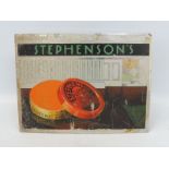 A small Stephenson's Floor Polish rectangular tin easel display sign, 8 x 6".