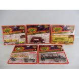 Five carded Roadchamps HO scale, mainly American lorries.