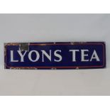 A Lyons Tea rectangular enamel sign with excellent gloss, 27 x 7".