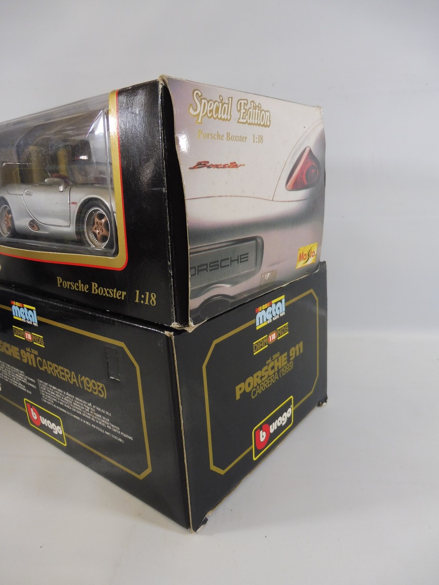 Four boxed Burago 1:18th scale, all Porsche cars, boxes good. - Image 5 of 8