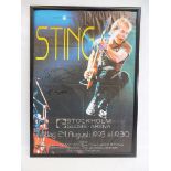 A personally obtained signed poster of Sting, 'Ten Summoner's Tales', this album included the hit