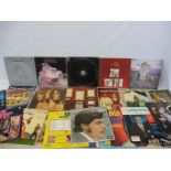 A selection of LPs covering many genres from rock to easy listening, mainly 1960s and 1970s, to