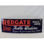 A Redgate Table Waters rectangular enamel sign in excellent condition, 27 1/4 x 19".