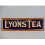 A Lyons' Tea rectangular enamel sign in good condition, 60 x 18".