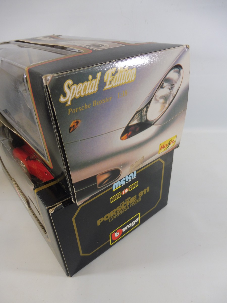 Four boxed Burago 1:18th scale, all Porsche cars, boxes good. - Image 6 of 8
