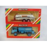 Two Britains rainbow pack commercial vehices, a 9604 milk transporter and 9563 vacuum tanker.