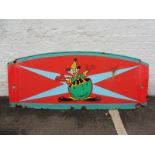 A fairground brightly coloured metal sign, 73 1/4 x 30".