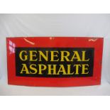 A General Asphalte rectangular enamel sign in good condition, 59 x 30".