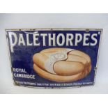 A Palethorpes' Royal Cambridge sausages pictorial enamel sign, 36 x 24".