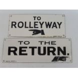 Two rare mining related enamel signs, both in near mint condition and made by Protector of