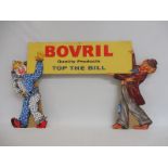 A rare Bovril pictorial die-cut shop advertising display showcard, 32 x 19".