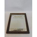 A Palethorpes Sausages and Pork Pies rectangular advertising mirror, 10 1/2 x 13 1/2".