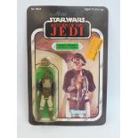 Star Wars - Original carded Kenner Return of the Jedi Lando Cairisson figure, Guard disguise,