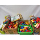 A large quantity of Duplo in five differentboxes including figures and sets.