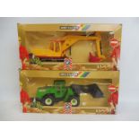Two Britains rainbow packs 1:32 scale comprising the Redland heavy digger and the JCB excavator.